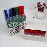 Marqueur effaçable à sec à faible émission de poussière, grande capacité, encre rechargeable, stylo pour tableau blanc, fournitures scolaires et de bureau