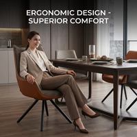 Fauteuil moderne en velours avec structure en acier et design ergonomique pour salon, chambre, hôtel et salle de séjour