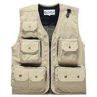 Gilet Cargo multi-poches pour hommes pour l'escalade tir photographie crochet pêcheur journaliste gilet de pêche gilet
