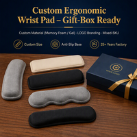 Ensemble cadeau repose-poignet pour souris, support ergonomique en gel à mémoire de forme, accessoire de bureau pour ordinateur, logo personnalisé, vente en gros, Royaume-Uni