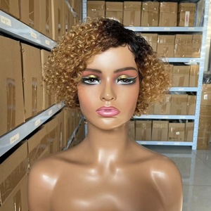 Capelli ricci parrucche crespi ricciolose ricciolente capelli umani brasiliani arricciatura parrucche per donne nere capelli umani ad alta temperatura - Product Image 5