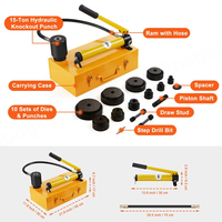 Kit de poinçonnage à prix avantageux, 15 tonnes, 1/2 à 4 pouces, ensemble de coupe-trous pour conduits, kits d'outils KO de bonne qualité