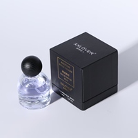 Flacon de parfum en verre transparent de haute qualité avec bouchon en bois de type serti, logo personnalisé privé, nouveau design, fond ondulé, 30 ml, 50 ml, 100 ml