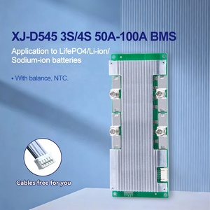 XJBMS 3S/4S 12V 50A 60A 70A 80A 90A 100A BMS para Baterías de Iones de Litio 18650 21700, Iones de Litio, Iones de Sodio, con Balance y NTC - Product Image 3
