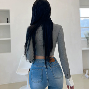 Top aderente a maniche lunghe Sexy e Versatile da donna - Product Image 4