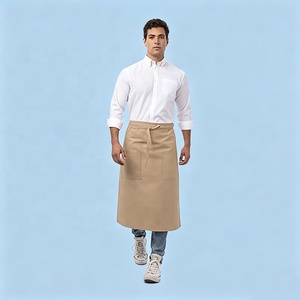 <span class=keywords><strong>Tablier</strong></span> de bistro unisexe personnalisé avec logo, 2 poches, <span class=keywords><strong>tablier</strong></span> demi-taille avec liens longs pour serveur, chef, barman - Product Image 2