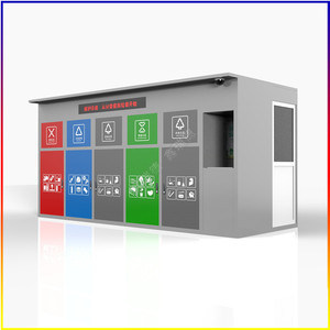 Smart Waste <b>Bin</b> Recycling Station Multi Functional <b>Sensor</b> Induction Metal Rectangular Standing Plug Powered Modern - Product Image 5