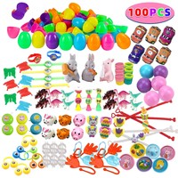 49 pièces d'œufs de Pâques à remplir, cadeaux, œufs à laisser au hasard, faveurs de fête de Pâques, assortiment de jouets pour remplir la piñata