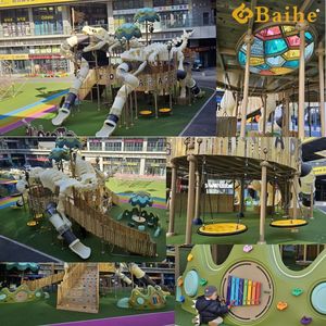 Eko-macera oyun dinozorlar çocuk açık slayt oyun parkı oyun alanı oyuncak çocuklar için eğlence ekipmanları - Product Image 5