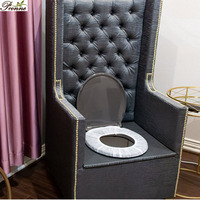 Chaise de vapeur Yoni Royal Throne VSteam, plissée et capitonnée avec garniture à clous, pour sauna et spa, pour femmes, pour soins vaginaux, mobilier de salon