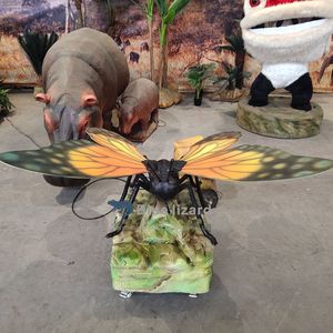 Magnifique modèle d'insectes animatroniques en forme de papillon avec contrôle par capteur radar pour utilisation en extérieur et en intérieur - Usine de dinosaures de Chine - Product Image 3