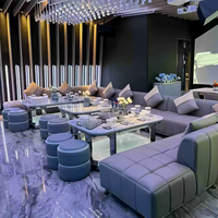 Sièges de stand en cuir PU de luxe léger personnalisé en forme de U boîte de nuit canapé de bar Disco KTV canapé de bar ensembles de meubles