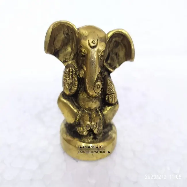 brass god ganesh statue small size