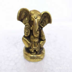 Estatua de ganesh de Dios de latón, tamaño pequeño - Product Image 1