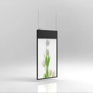 43 Inch Android Media Player Hanging Advertising Screen Retail Digital Signage Double Side LCD Transparent Display