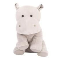 Peluche Hippopotame Gris Doux, Adorable Hippopotame Assis, Jouet en Peluche, Coussin de Confort pour Bébé, Cadeau d'Anniversaire pour Enfants, Décoration Maison