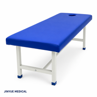 Table d'examen manuelle en cuir écologique en acier inoxydable pour salle blanche d'hôpital, instrument médical