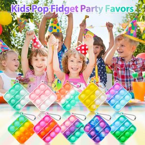 Jouets Pop Fidget Tendance en Gros pour Enfants – Mini Porte-clés Pop Fidget en Silicone – Jouets Sensoriels pour Sacs Cadeaux - Product Image 5