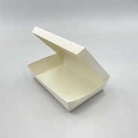 Boîte à emporter en papier kraft naturel jetable de 450 ml avec couvercle unique, récipient alimentaire pour restaurant, restauration rapide, emballage de traiteur