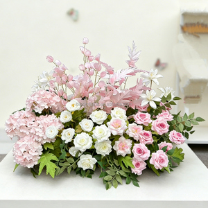 BF-ALR-MX04 Monet Primavera Estate Lussuoso Tappeto Floreale Rosa con Fiori Colorati per Decorazione di Palchi Nuziali e Corridoi - Product Image 6