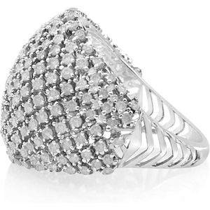 Anillo de Diamantes Jewelspaark, 1.69 Cttw, Corte Redondo, Blanco Natural, Plata de Ley 925, Joyería de Compromiso para Mujer - Product Image 5
