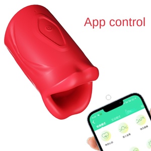 Red Lip Tongue Lick Chupando Training Machine Cup Balanus Penis Exercício Masculino Masturbador Sex Massage Dessensibilização LW1Y-101 - Product Image 6