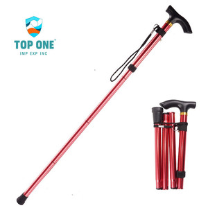 Bastón Plegable de Aluminio T6 de Cuatro Secciones con Punta de Hierro Ajustable en Longitud para Personas Mayores, Uso en Exteriores, Venta al Por Mayor - Product Image 3