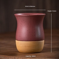 Ensemble de gourdes à Yerba Maté avec logo personnalisé, tasse à thé argentine, calebasse traditionnelle en céramique faite à la main, paille bombilla, récipient de 260 ml, compatible micro-ondes