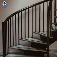 Escalier flottant cantilever de qualité supérieure au design industriel, avec support dissimulé, durable et sûr, en bois/acier inoxydable