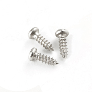 Vis autotaraudeuse à tête ronde Phillips M2 M3 en acier au carbone nickelé, filetage standard, grade A, niveau 4.8 - Product Image 1