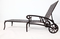 Chaise longue moderne en aluminium bronze résistant aux intempéries pour usage extérieur dans les hôtels et les salons