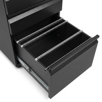 Expédition rapide, meuble de rangement mobile en métal à 3 tiroirs, assemblage facile, armoire de classement en acier, organisateur sous le bureau