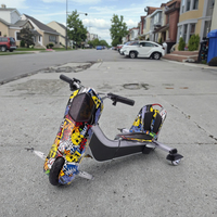 Kart à drift électrique léger pour enfants, tricycle à drift à 3 roues avec une charge maximale de 75 kg pour les sports de plein air, kart à drift fou