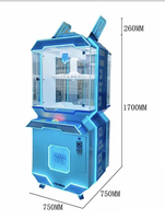 Machine à pinces Space Rabbit 40 pinces en acier inoxydable pour l'intérieur, pour centre commercial, avec fonction de pincement et de pêche de cadeaux
