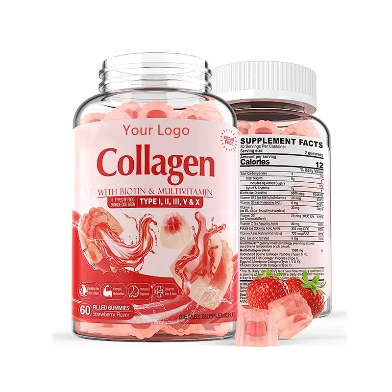 Buona 100% naturale proteine del siero di latte in polvere integratore di collagene gummies proteine con vitamina C per il supporto immunitario