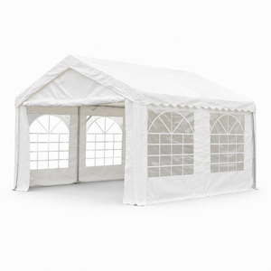 Carport 4x4m con Pareti Laterali Chiusure in Acciaio Zincato per Parcheggio di Due <span class=keywords><strong>Auto</strong></span> e Deposito - Product Image 1
