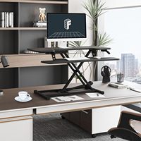 Convertisseur de bureau debout de 35 pouces, réglable en hauteur, bureau assis-debout, rehausseur de bureau, poste de travail informatique avec plateau pour clavier