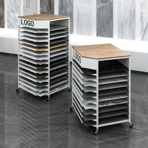 Chine Fourniture Grande planche d'acier Chêne Affichage <span class=keywords><strong>Parquet</strong></span> Sol stratifié Carrelage Rack-Support en métal personnalisé écologique - Product Image 2