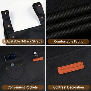 Wholesale Cross Back Sleeveless Canvas <b>Apron</b> for Commercial <b>Kitchen</b> Restaurant Cafe Use-Washable Reusable Durable Eco-Friendly - Product Image 2