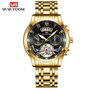 Montre pour homme VAVA VOOM 2453, vente en gros, haute qualité, quartz, verre, design simple, étanche, lumineuse, acier inoxydable, montre de luxe - Product Image 6