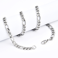 Cadena de eslabones de acero inoxidable para hombre, Collar personalizado, resistente al agua, grosor medio, chapado en oro, 304, 316