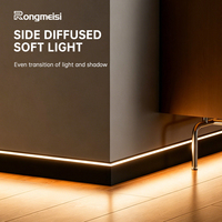Plinthe en aluminium avec éclairage LED