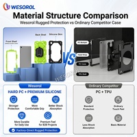 Étui WESOROL avec support rotatif et bandoulière pour Samsung Tab A11 Plus 11 2025 Tab A9 Plus 11 2023 OEM ODM