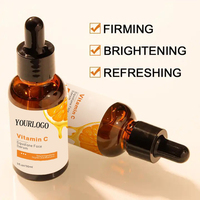Sérum à l'acide hyaluronique et à la vitamine C personnalisé OEM, étiquette personnelle, éclaircissant, blanchissant, éliminant les taches de rousseur, soin de la peau