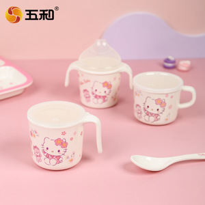 Hello Kitty Melamine Bowl Set For Kids Cherry Blossom Design Bpa Free Food Grade - Product Image 3