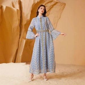 Nouvelle Abaya Ethnique Longue et Respirante de Dubaï 2026 – Robe Décontractée pour Mariage et Ramadan en Polyester Brodé avec Manches Cloche Élégantes - Product Image 2