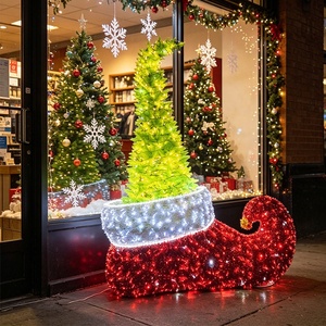 Chaussure de Noël rouge LED scintillante personnalisée, étanche IP65, populaire, avec motif arbre, pour affichage paysager en parc et jardin - Product Image 3