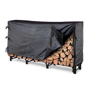 Support à <span class=keywords><strong>bois</strong></span> <span class=keywords><strong>de</strong></span> <span class=keywords><strong>chauffage</strong></span> en métal robuste, taille personnalisable, avec porte-bûches et étagère, pour usage intérieur - Product Image 3