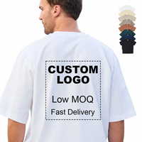 T-shirts en coton respirant 260 GSM pour hommes, impression DTG, logo personnalisé, vente en gros d'usine