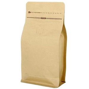 บรรจุภัณฑ์กาแฟกระดาษคราฟท์แบบมีซิปและแถบดึง รีไซเคิลได้ พิมพ์โลโก้ตามสั่ง ความจุ 80-100 กรัม สำหรับเมล็ดกาแฟและชา - Product Image 2